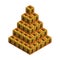 Bitcoin. Orange Large Bitcoin Pyramid