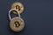 Bitcoin padlock. Cryptocurrency investment security and safety concept