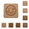 Bitcoin pay back guarantee sticker wooden buttons