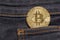 Bitcoin Physical Coin In Denim Pocket