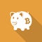 Bitcoin piggy bank icon