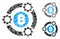 Bitcoin pool collaboration Mosaic Icon of Abrupt Items