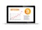 Bitcoin prediction chart on laptop, editable vector illustration