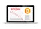 Bitcoin prediction chart on laptop, editable vector illustration