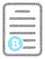 Bitcoin Pricelist Collage Icon with Covid Virus Infection Items