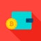 Bitcoin Purse Flat Icon