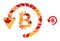 Bitcoin Refund Autumn Mosaic Icon with Fall Leaves