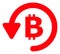 Bitcoin Refund Flat Icon Vector