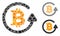 Bitcoin refund Mosaic Icon of Tremulant Pieces