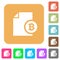 Bitcoin report rounded square flat icons