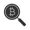 Bitcoin research glyph icon