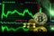 Bitcoin\\\'s Crypto Exploring the Green Graph on Computer Screen for Currency Trading, created with Generative AI