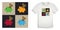 Bitcoin and saving piggy bank, multicolored piggy on a chessboard, cryptocurrent design for t-shirt