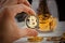 Bitcoin savings concept