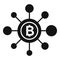 Bitcoin scheme icon simple vector. Graph currency