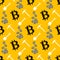 Bitcoin seamless pattern. Cryptocurrency