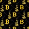Bitcoin seamless pattern. Cryptocurrency