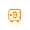 Bitcoin secure deposit, strongbox icon