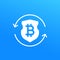 Bitcoin secure exchange icon