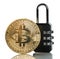 Bitcoin security concept.