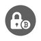 Bitcoin security icon / gray color