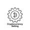 Bitcoin setting outline icon. Element of bitcoin illustration icons. Signs and symbols can be used for web, logo, mobile app, UI,