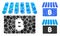 Bitcoin shop Mosaic Icon of Spheric Items