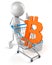 Bitcoin shopping - 3D Illustration