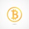 Bitcoin sign icon. Crypto currency symbol. Vector illustration.