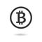 Bitcoin sign icon. Crytocurrency. Blockchain. Digital curency. Vector button for web or app