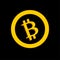 Bitcoin sign icon isolated on background. Internet money. Crypto currency symbol and coin image. Blockchain based secure
