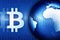 Bitcoin sign. money and finance symbol on news background illustration