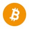 bitcoin sign on white
