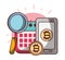 Bitcoin smartphone calendar analysis business cryptocurrency digital money