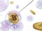 Bitcoin in a soap bubble with needle.