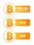 Bitcoin sticker banner set