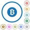 Bitcoin sticker icons with shadows and outlines