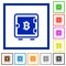 Bitcoin strong box flat framed icons