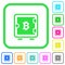 Bitcoin strong box vivid colored flat icons icons