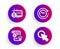 Bitcoin system, Cogwheel and Time change icons set. Click here sign. Cryptocurrency monitor, Idea bulb, Clock. Vector