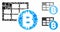 Bitcoin table Composition Icon of Ragged Parts