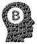 Bitcoin Thinking Icon Recursion Composition