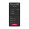 Bitcoin trading smartphone interface vector template. Mobile app page black design layout. Cryptocurrency user account