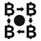 Bitcoin travel icon simple vector. Crypto coin