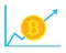 Bitcoin up. The icon for internet money.