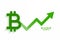 Bitcoin upward growth rise chart background