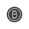 Bitcoin vector icon