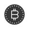 Bitcoin vector, Online shopping solid style icon