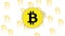 Bitcoin Vector White Yellow Money