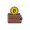 Bitcoin wallet black line minimal design